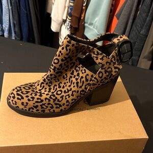 Leopard Print Women's Ankle Boots